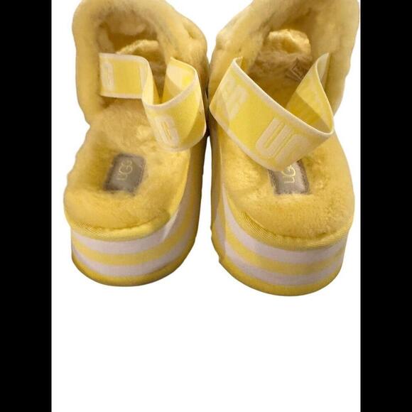 FUR AUSTRALIA UGG WOMEN'S DISCO SLIDE 1112258 Yellow NEW SIZE 8 - Picture 2 of 4